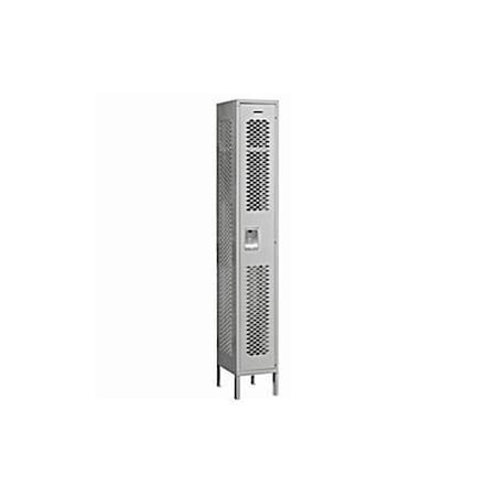 Salsbury Industries Salsbury Industries 71165GY-A 12 in. W x 78 in. H x 15 in. D Vented Metal Locker-Single Tier-Gray-Assembled 71165GY-A